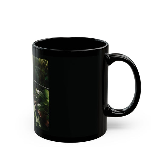 The Tropical Serenity Black Mug